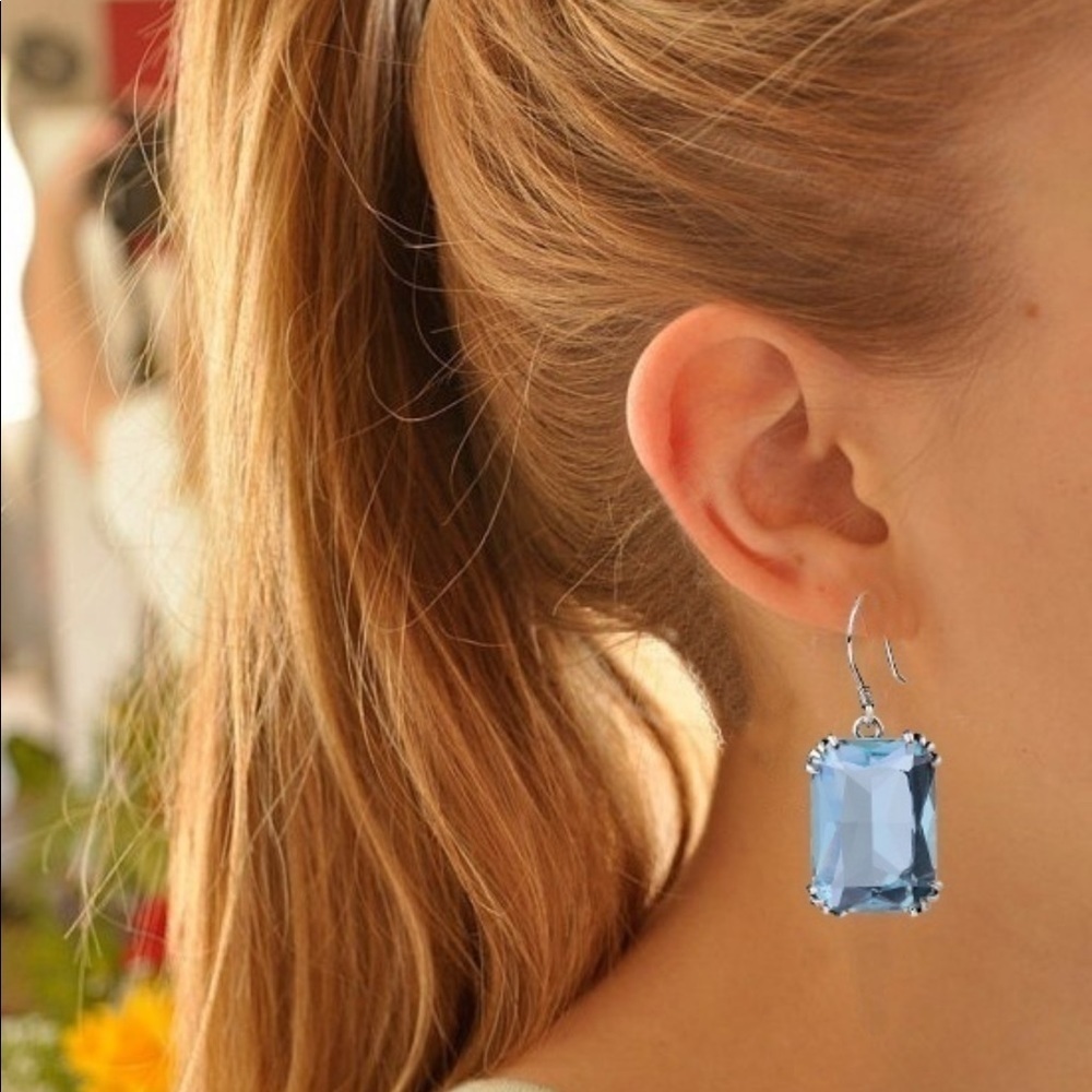 Farah Jewelry Blue Gemstone Earrings